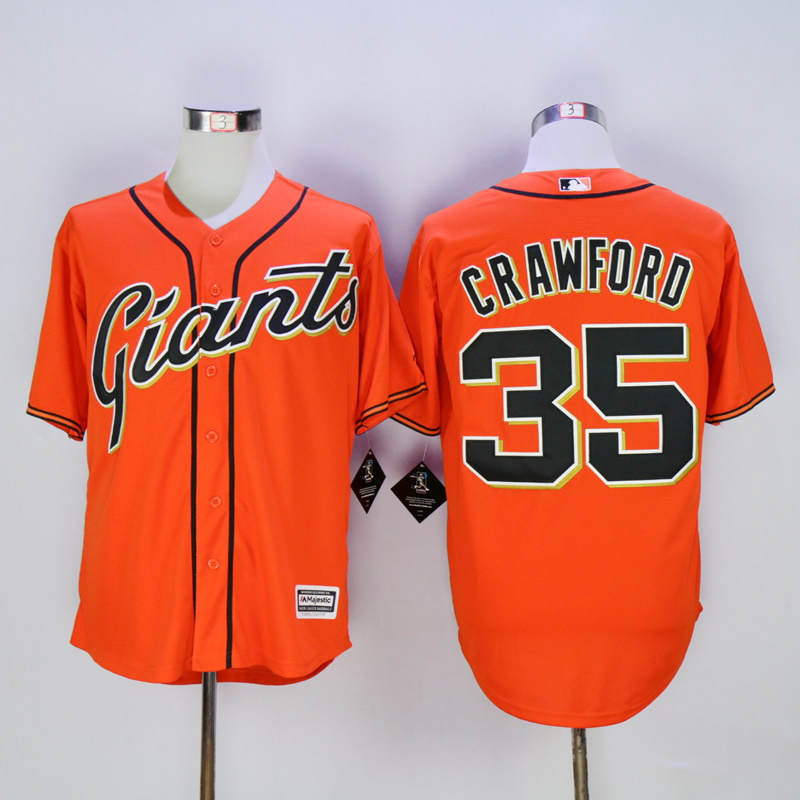 Men San Francisco Giants #35 Crawford Orange MLB Jerseys->san francisco giants->MLB Jersey